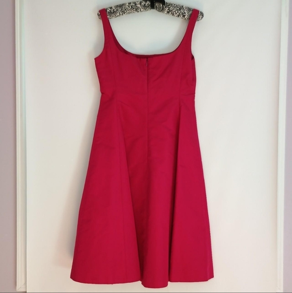 J. Crew 100% silk 90s Style Sleeveless Red Dress Size 2 Petite - Picture 3 of 5